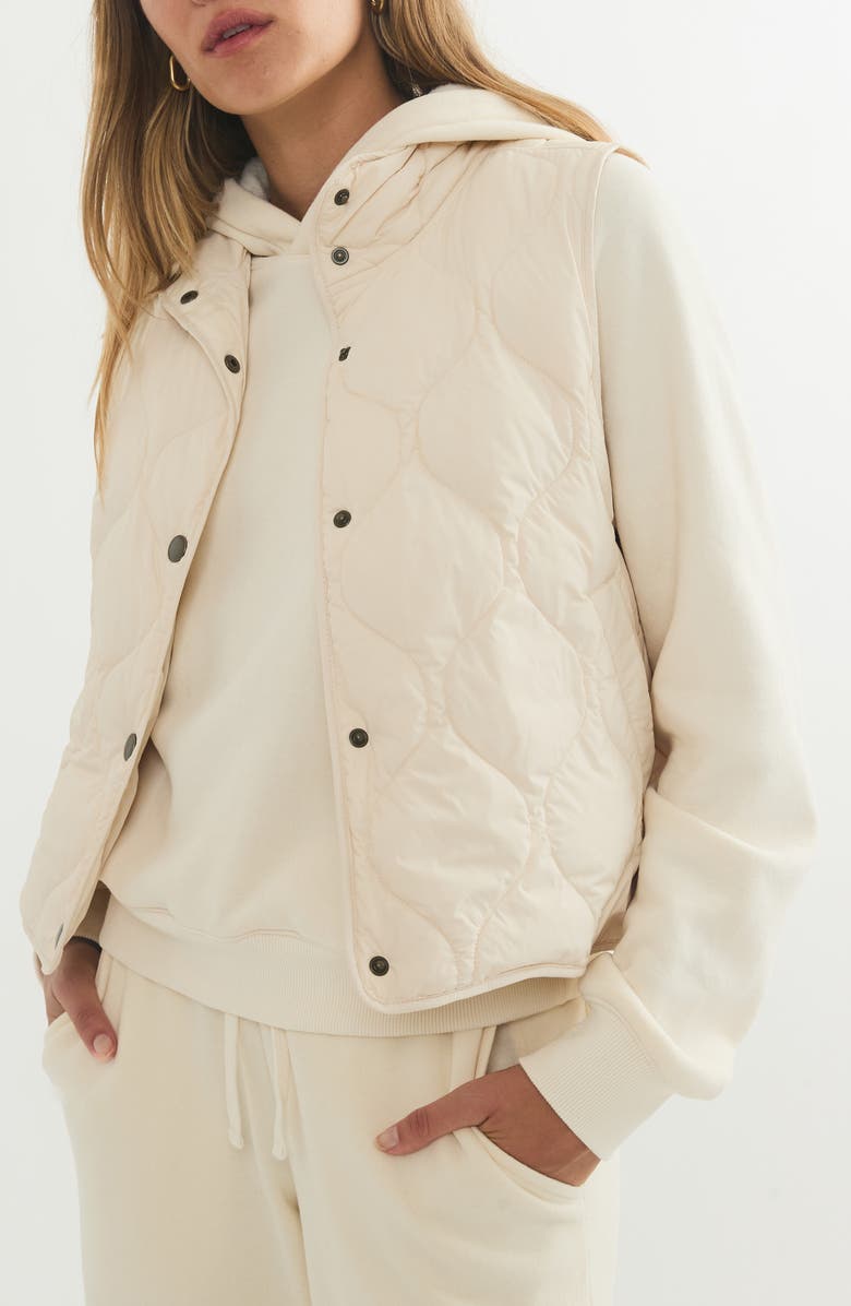 Marine Layer Sophia Quilted Vest, Alternate, color, 