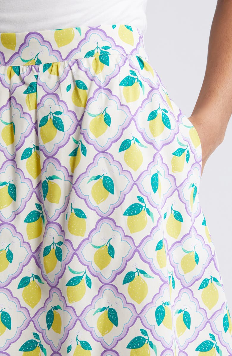 Boden Hattie Cotton Poplin Midi Skirt, Alternate, color, 