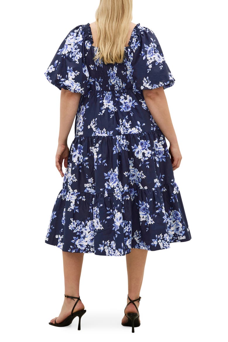 Fantasy Print Flared Midi Dress, Alternate, color, AMALFI FLORAL