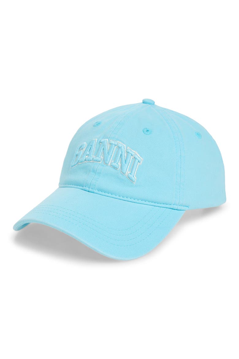 Washed Cotton Canvas Baseball Cap, Main, color, ICED AQUA