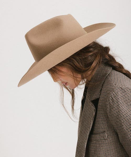 Gigi Pip Lane Brick Top Western Hat In Brown