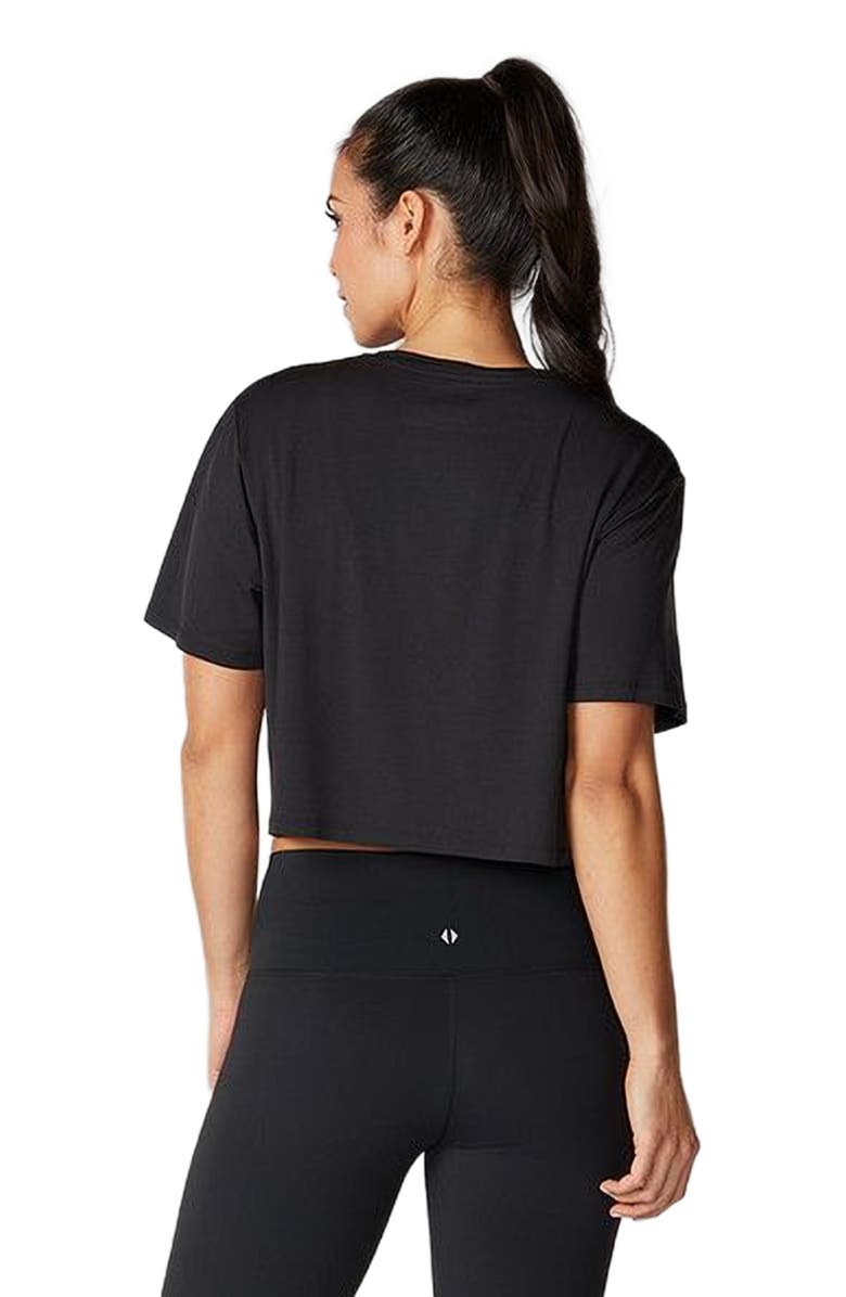 Tavi Crop Tee, Alternate, color, Ebony