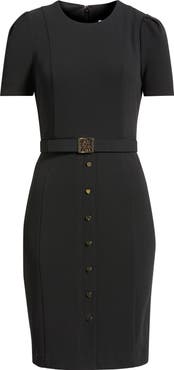 Anne Klein Belted Cool Crepe Sheath Dress