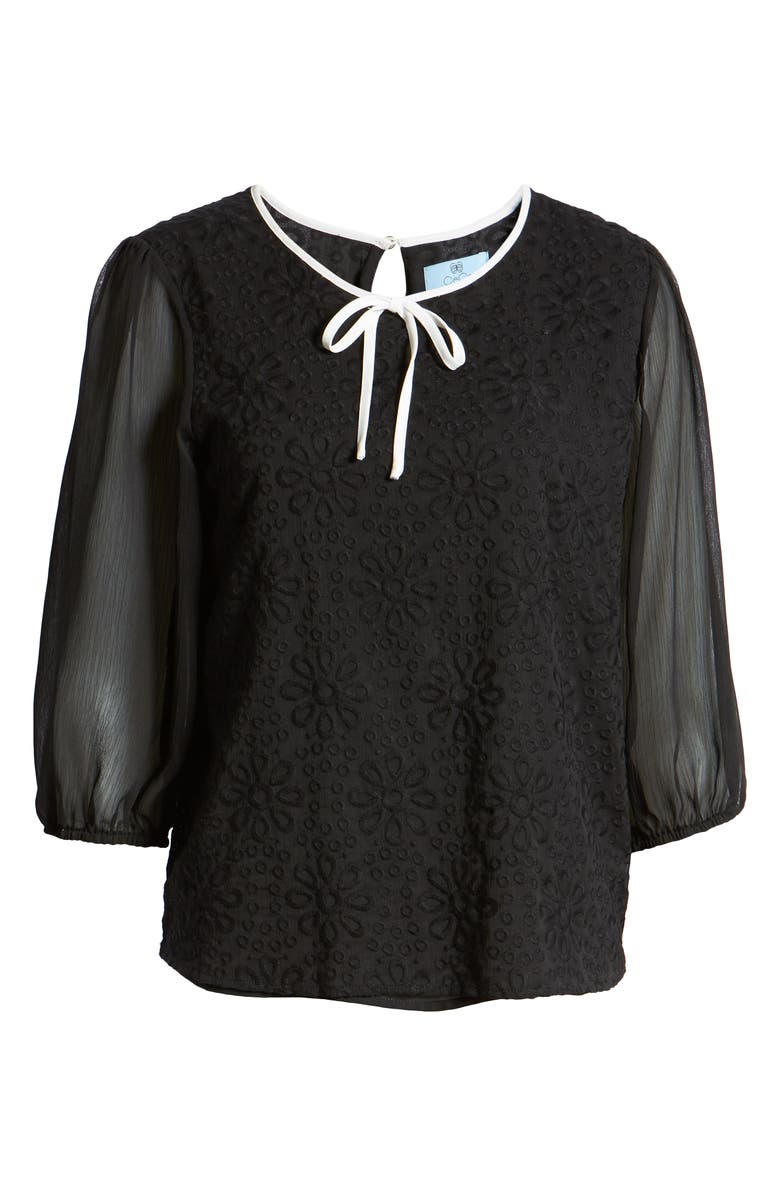 CeCe Tie Neck Blouse, Alternate, color, 