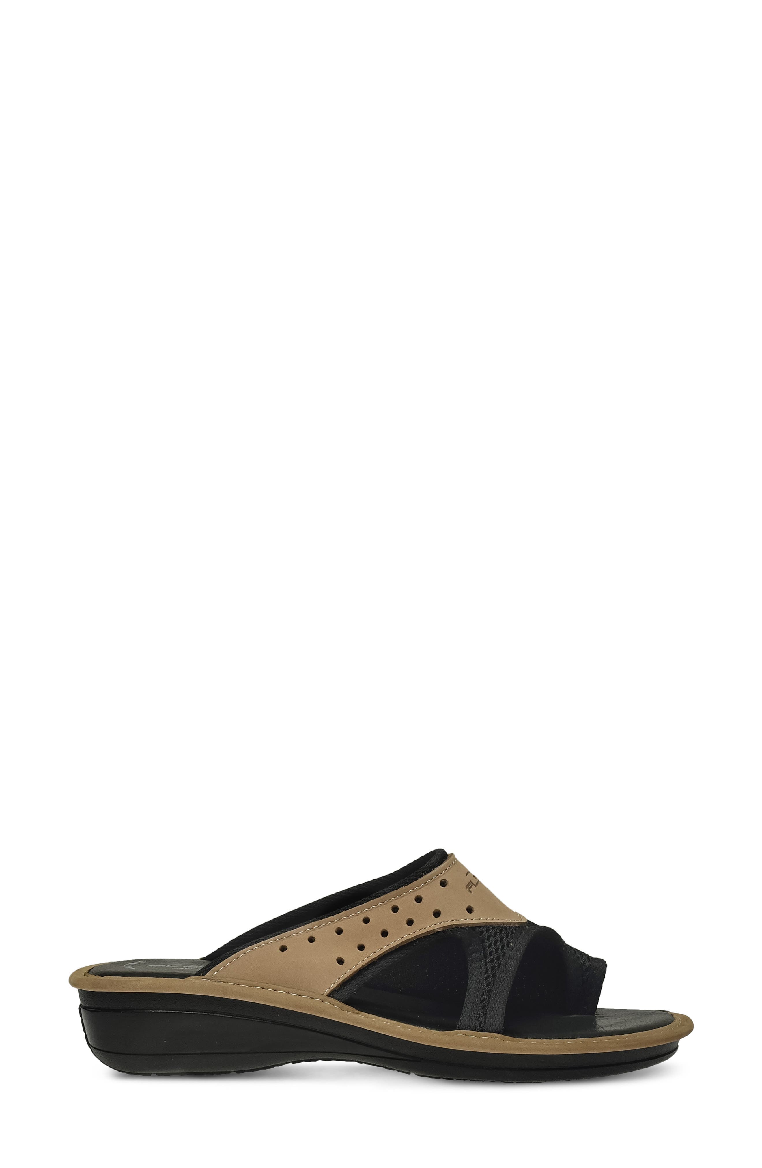 Flexus by Spring Step Pascalle Slide Sandal, Alternate, color, Black Fabric
