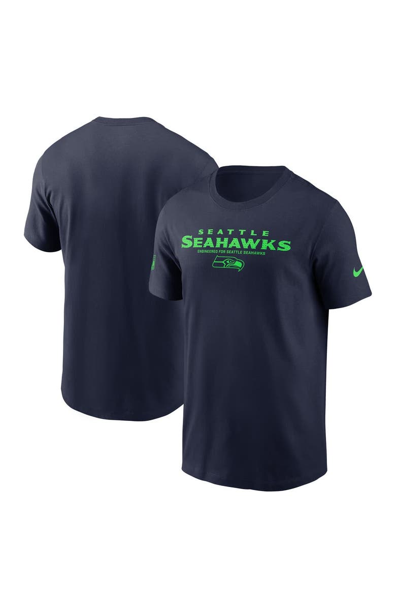 Nike Men's Nike College Navy Seattle Seahawks Sideline Performance T-Shirt, Alternate, color, College Navy