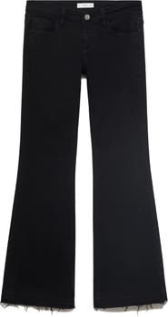 MANGO TEEN Release Hem Low Rise Flare Jeans