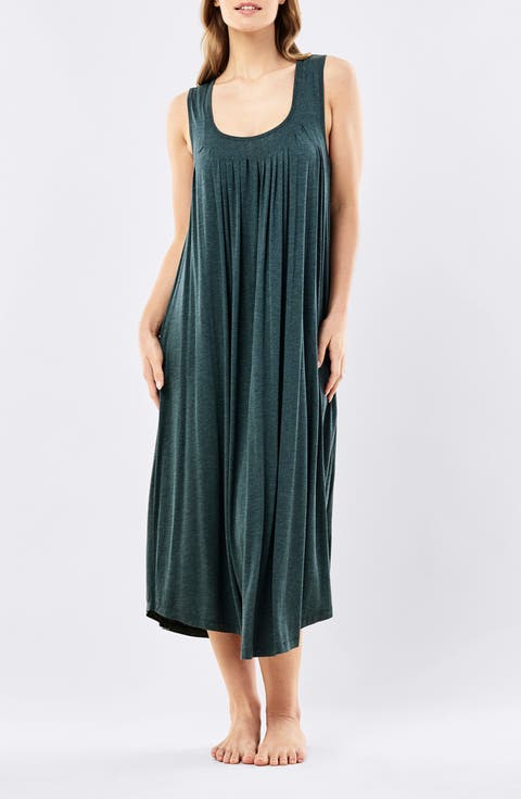 Kate Pleat Front Maxi Nightgown