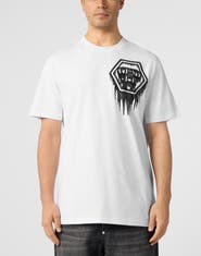 PHILIPP PLEIN Round Neck T-Shirt Neon Space Hexagon Men
