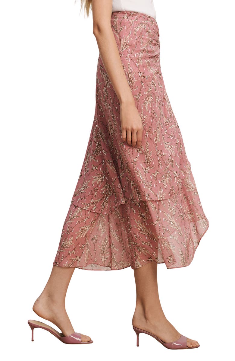 Veronica Beard Sira Metallic Thread Midi Skirt, Alternate, color, Orchid Haze Multi