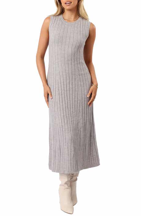 Petal & Pup Kellie Sleeveless Rib Midi Sweater Dress