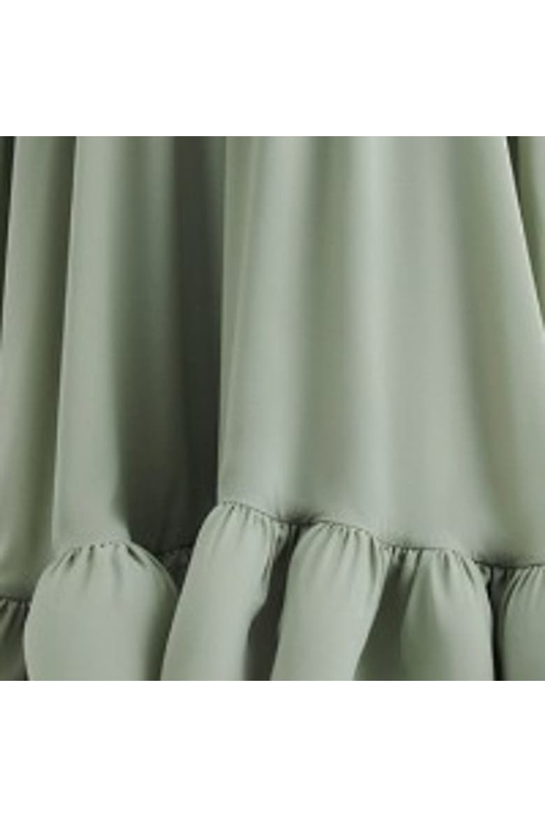 Adriana Frilled Hem Midi Skirt, Alternate, color, Sage