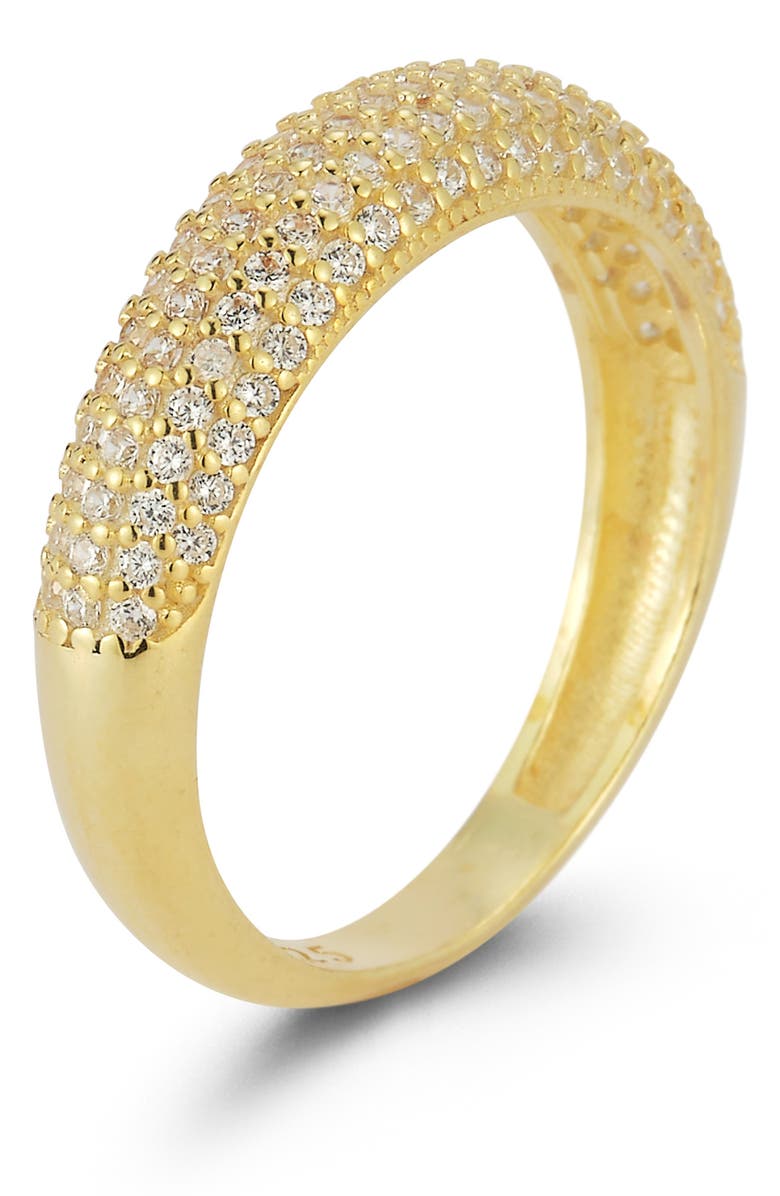 GLAZE JEWELRY 14K Gold Plated Sterling Silver CZ Ring - Size 7, Alternate, color, Gold