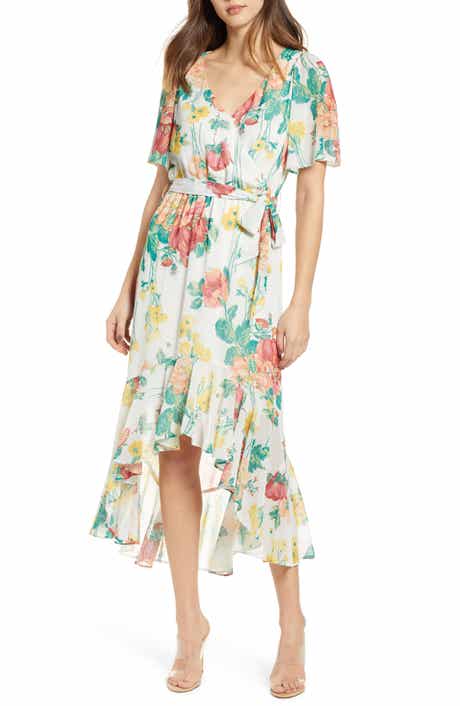 Leith Flutter Sleeve High/Low Dress