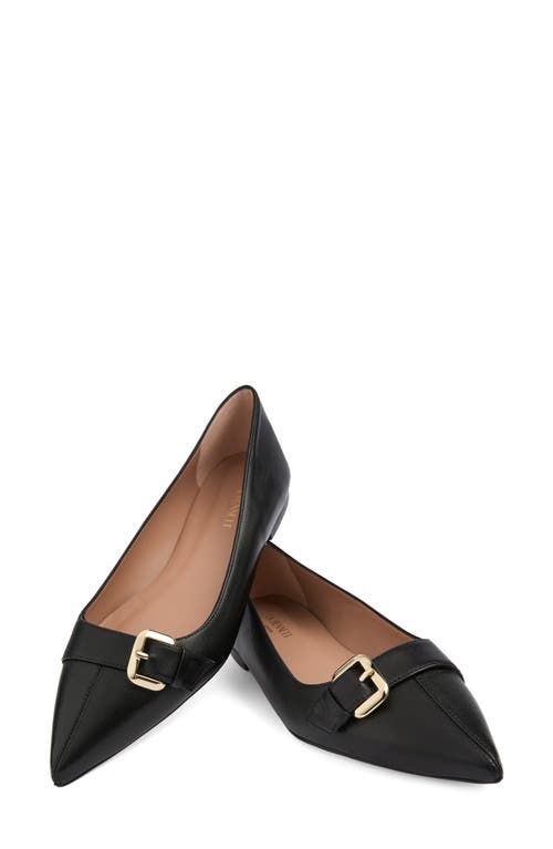 Lk Bennett Tory Oloid Pointed Toe Flat In Black