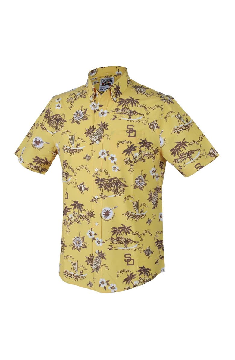 Reyn Spooner Men's Reyn Spooner Yellow San Diego Padres Kekai Button-Down Shirt, Alternate, color, Yellow