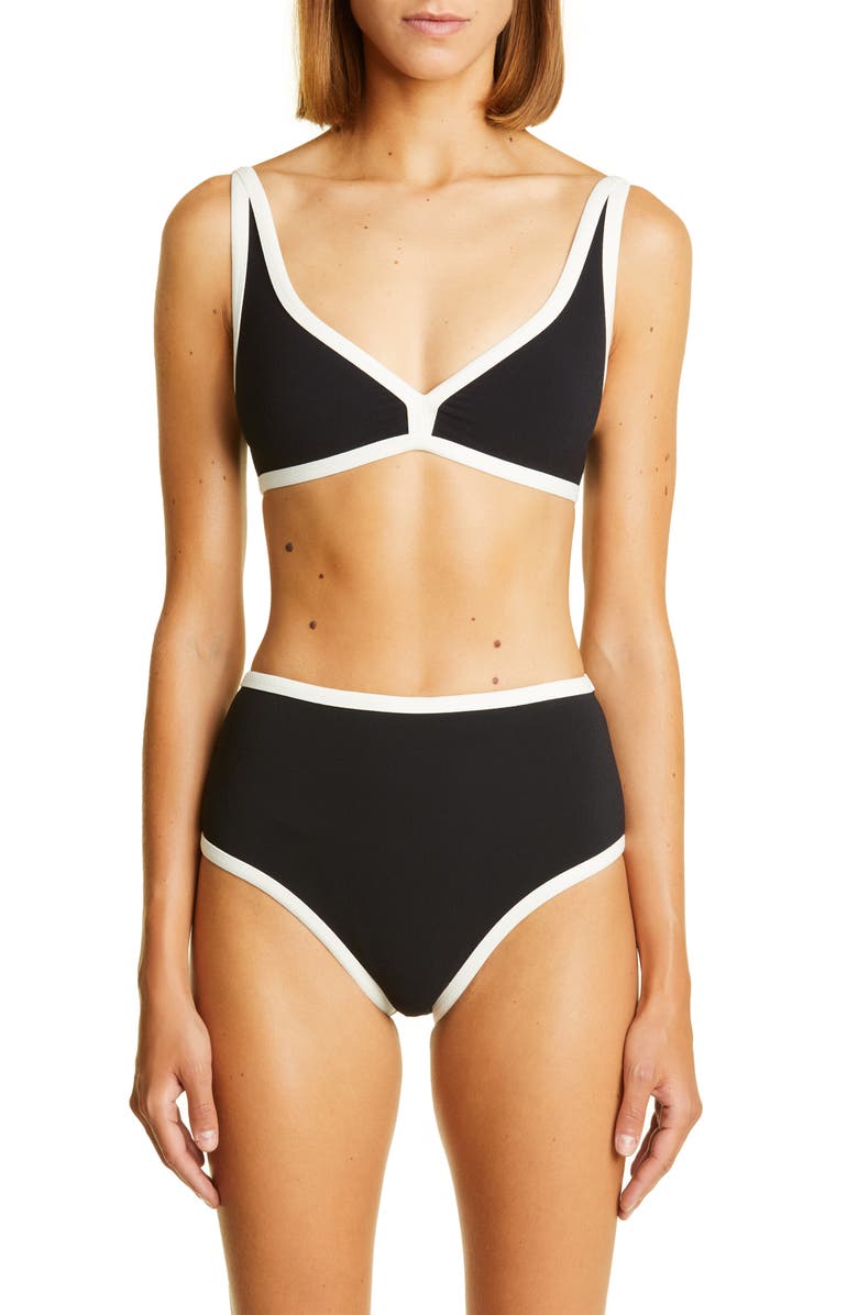 Lisa Marie Fernandez Maria High Waist Two-Piece Swimsuit, Main, color, 