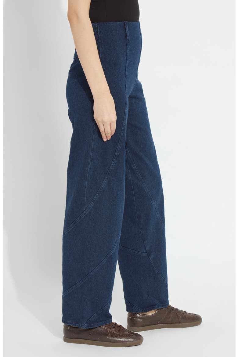 Amabel High Waist Seamed Barrel Leg Jeans, Alternate, color, INDIGO