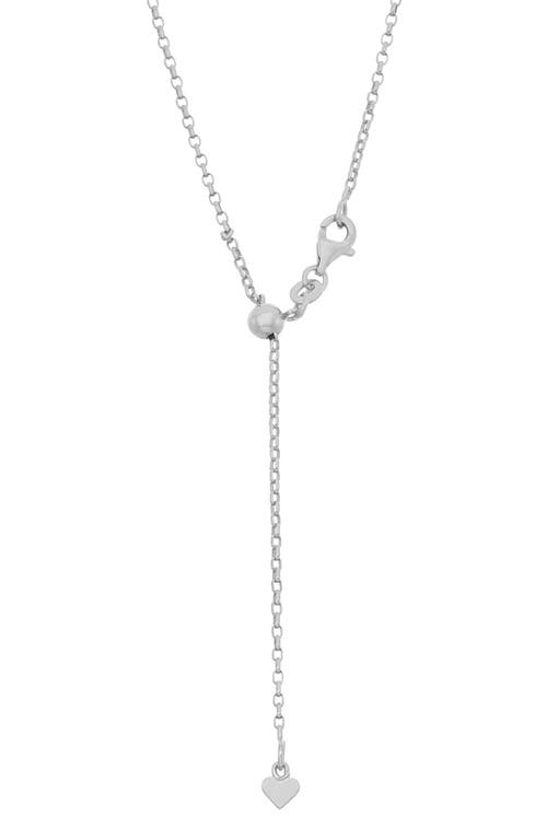 Fzn Sterling Silver Adjustable Rolo Chain Necklace In Silver