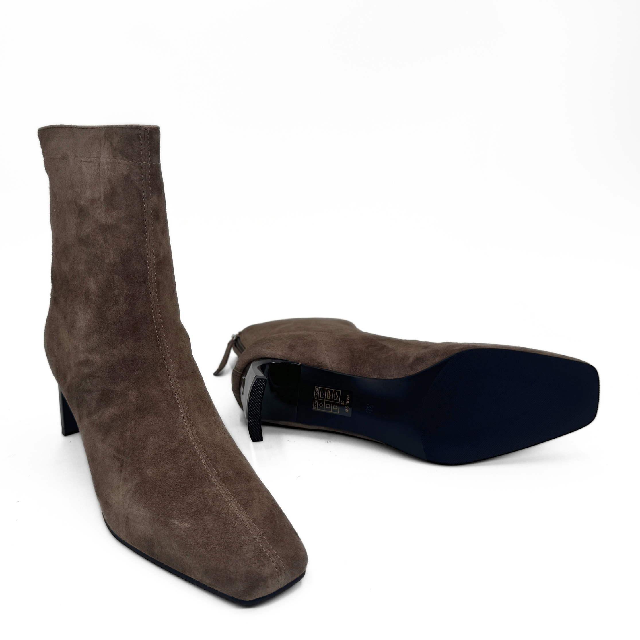 Harlow Suede Booties, Alternate, color, Taupe Suede