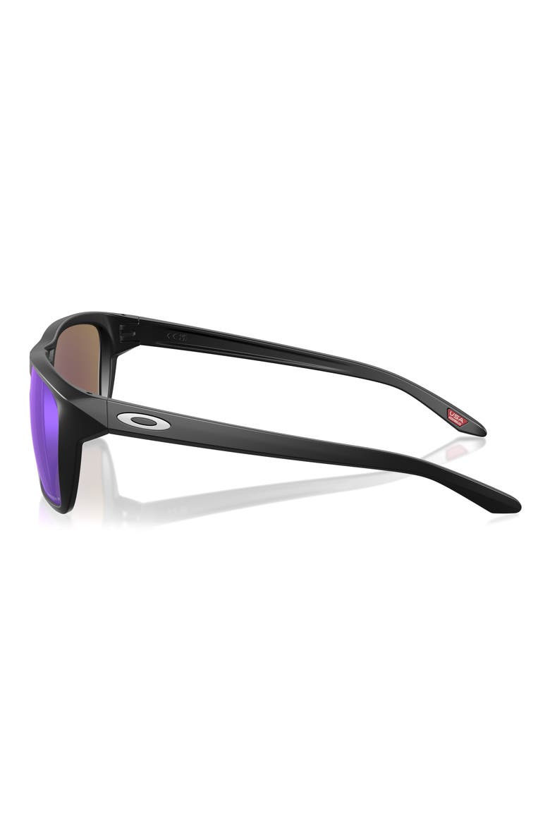 Sylas 60mm Prizm™ Rectangular Sunglasses, Alternate, color, MATTE BLACK