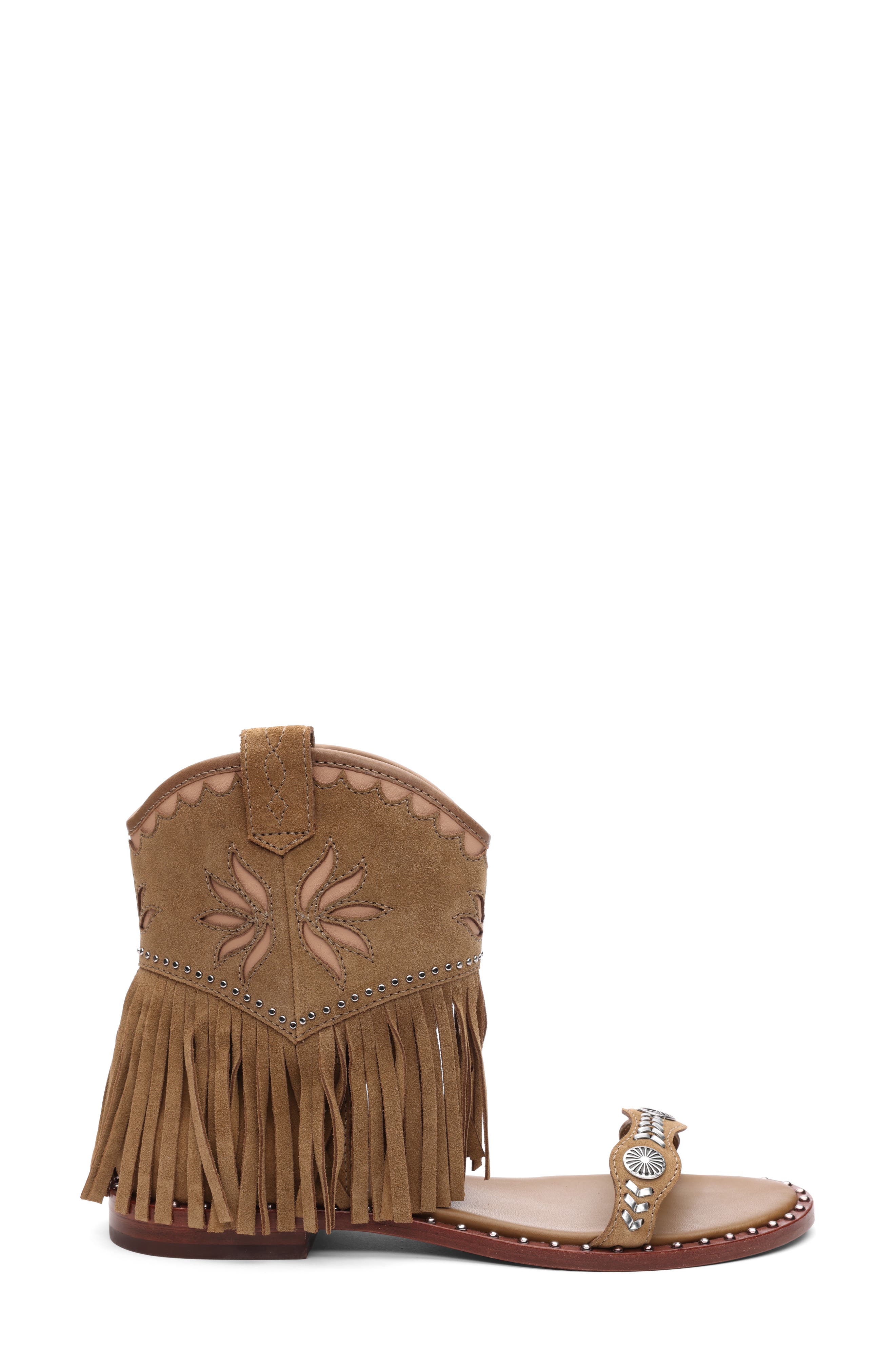 Ash Paquito Fringe Sandal, Alternate, color, 