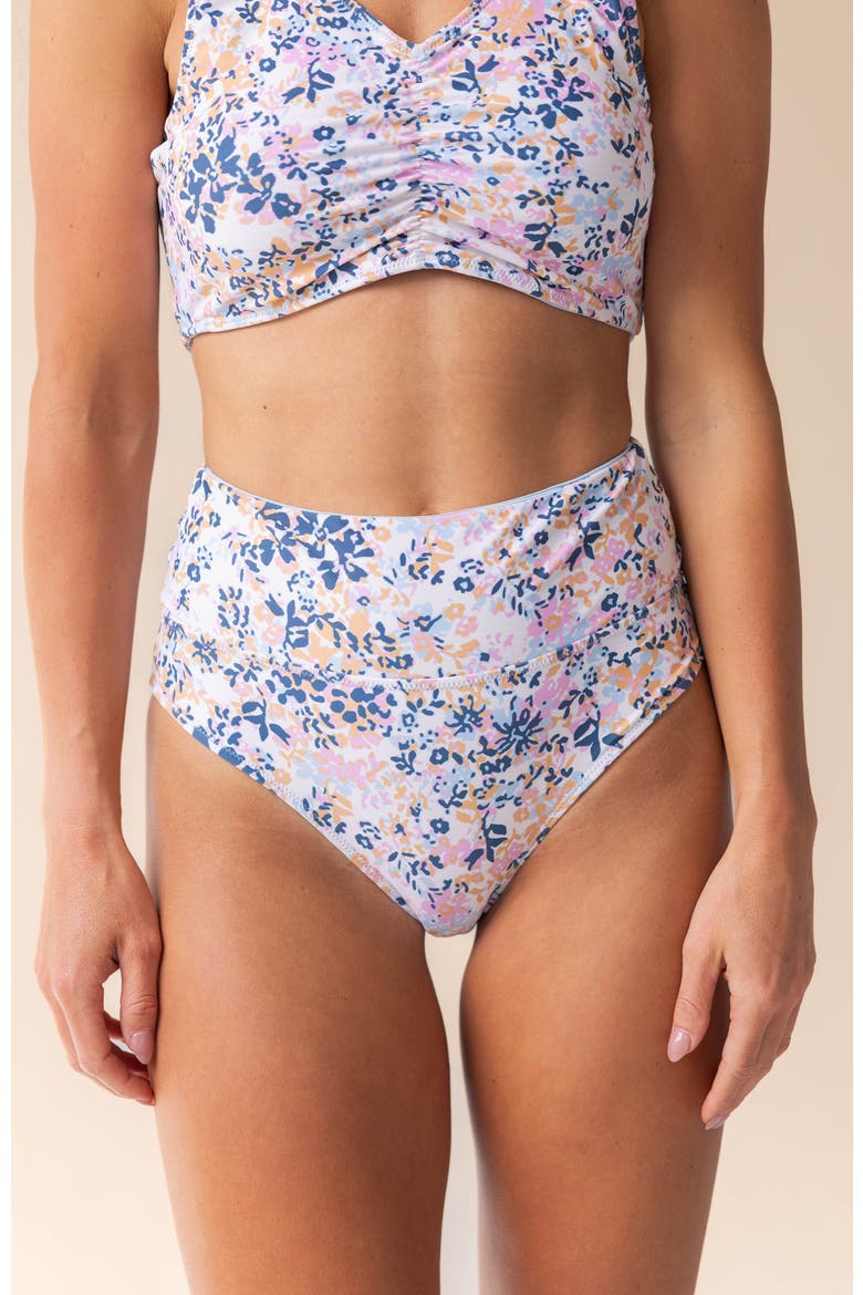Reversible High Rise Swim Bottom, Main, color, Caspian