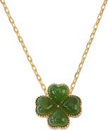 seree Jardin Green Jade Pendant Necklace