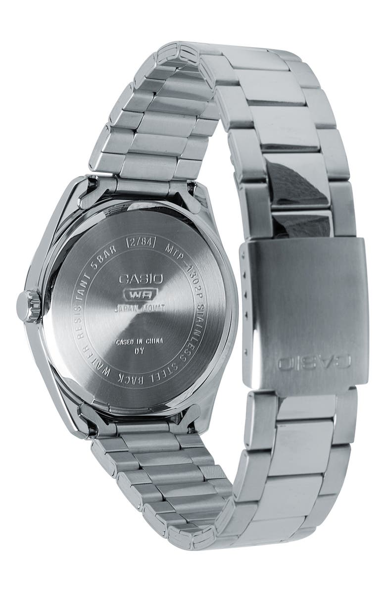 CASIO Vintage Analog Bracelet Watch, 38.5mm, Alternate, color, Silver Multi