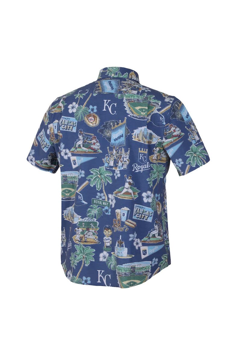 Men's Reyn Spooner  Royal Kansas City Royals Scenic Tri-Blend Button-Down Shirt, Alternate, color, Royal