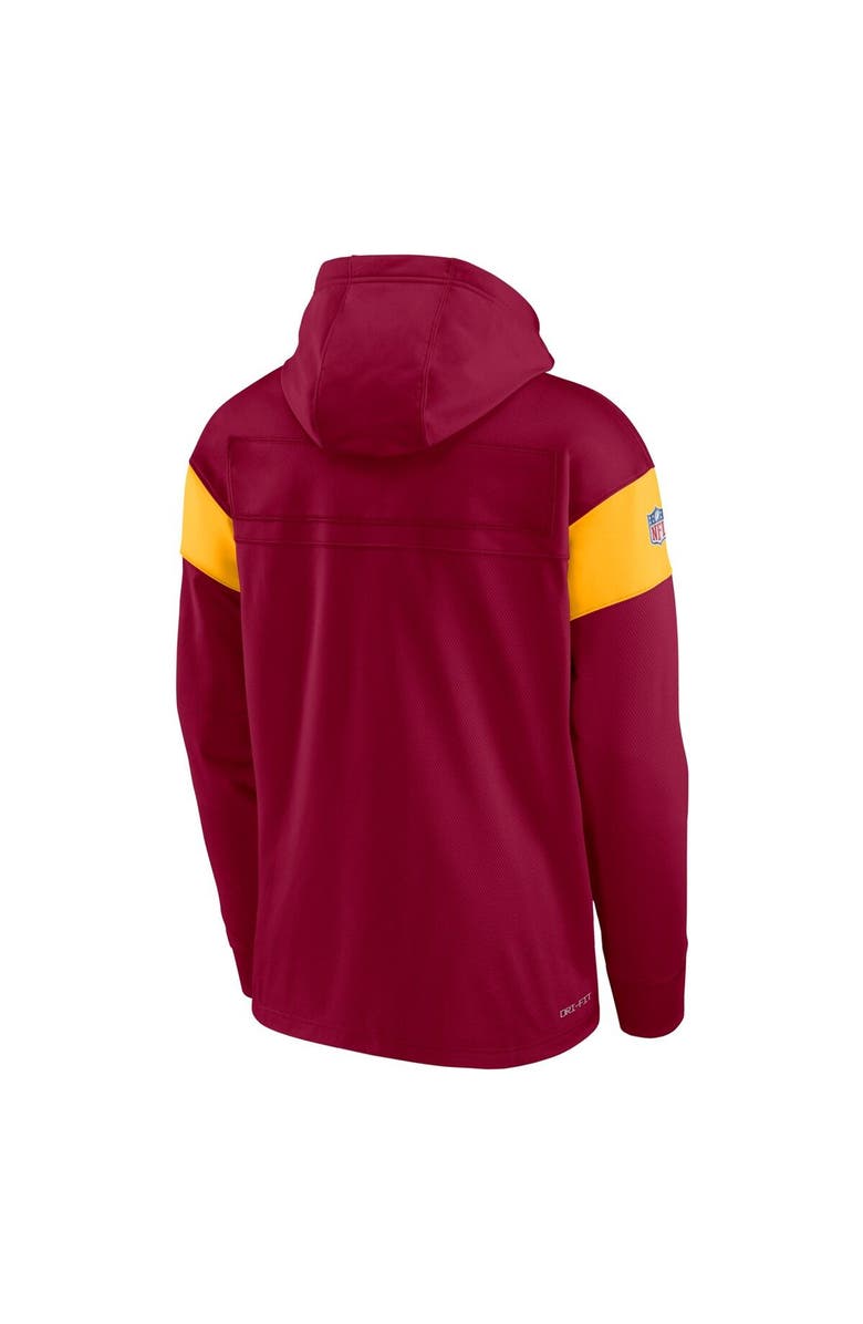 Nike Men's Nike Burgundy Washington Commanders Sideline Athletic Arch Jersey Performance Pullover Hoodie, Alternate, color,
