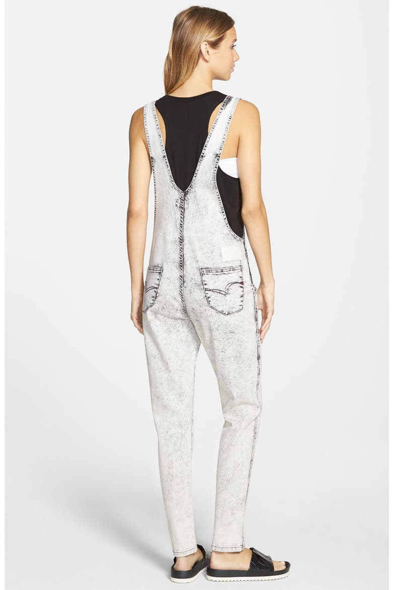 Denim Overalls, Alternate, color, WHITE