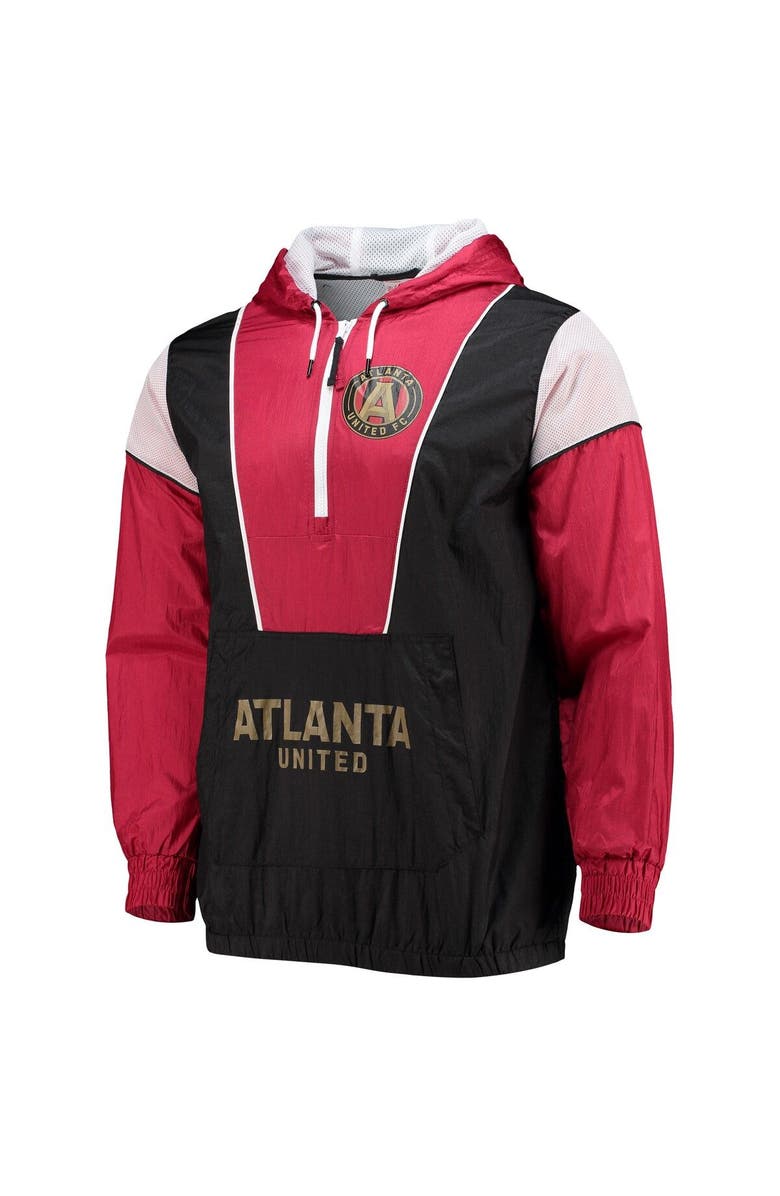 Mitchell & Ness Men's Mitchell & Ness Black Atlanta United FC Highlight Reel Half-Zip Hoodie Windbreaker Jacket, Alternate, color, 