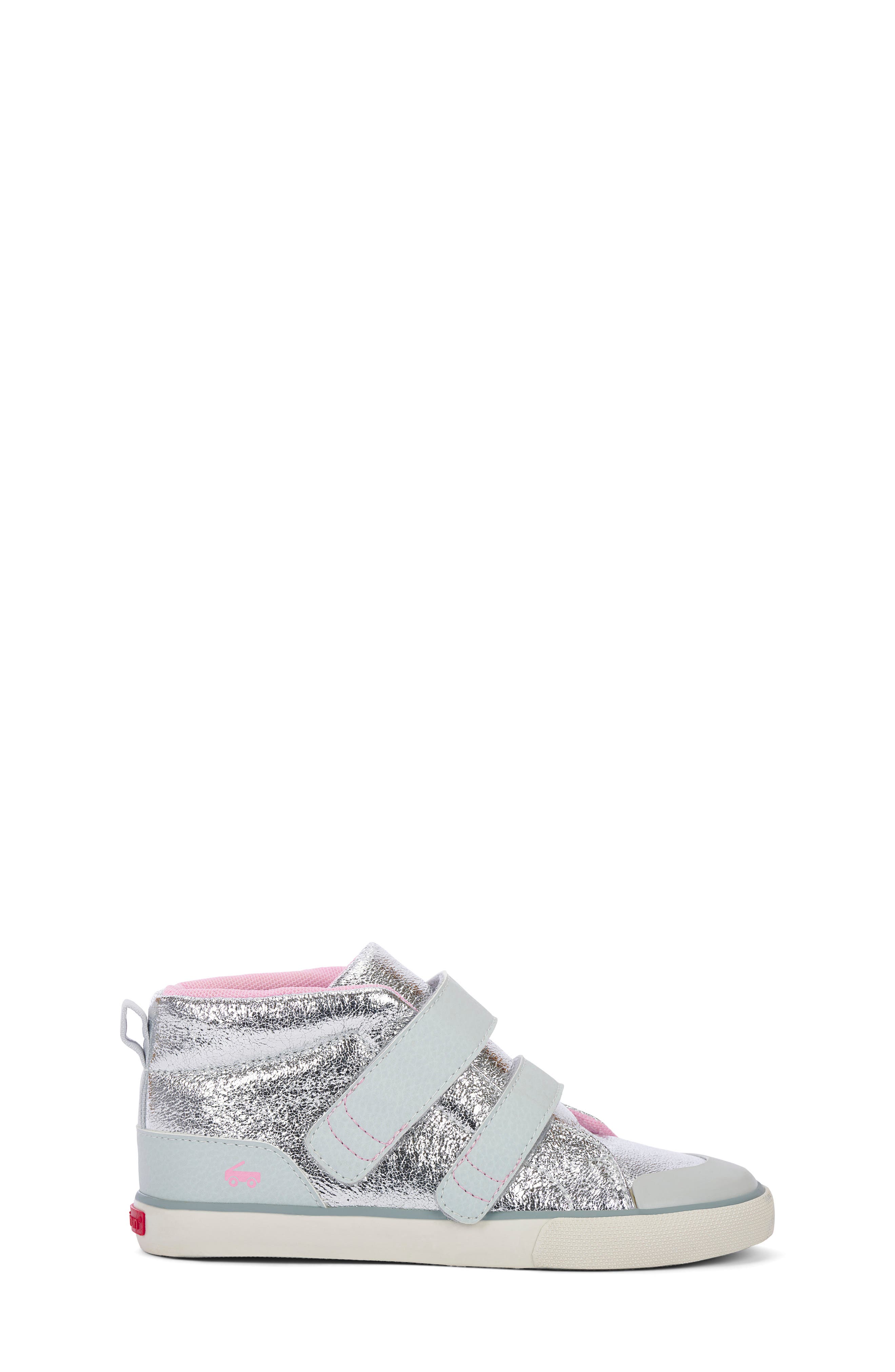 See Kai Run Dean Adapt II Adaptive High Top Sneaker, Alternate, color, Silver