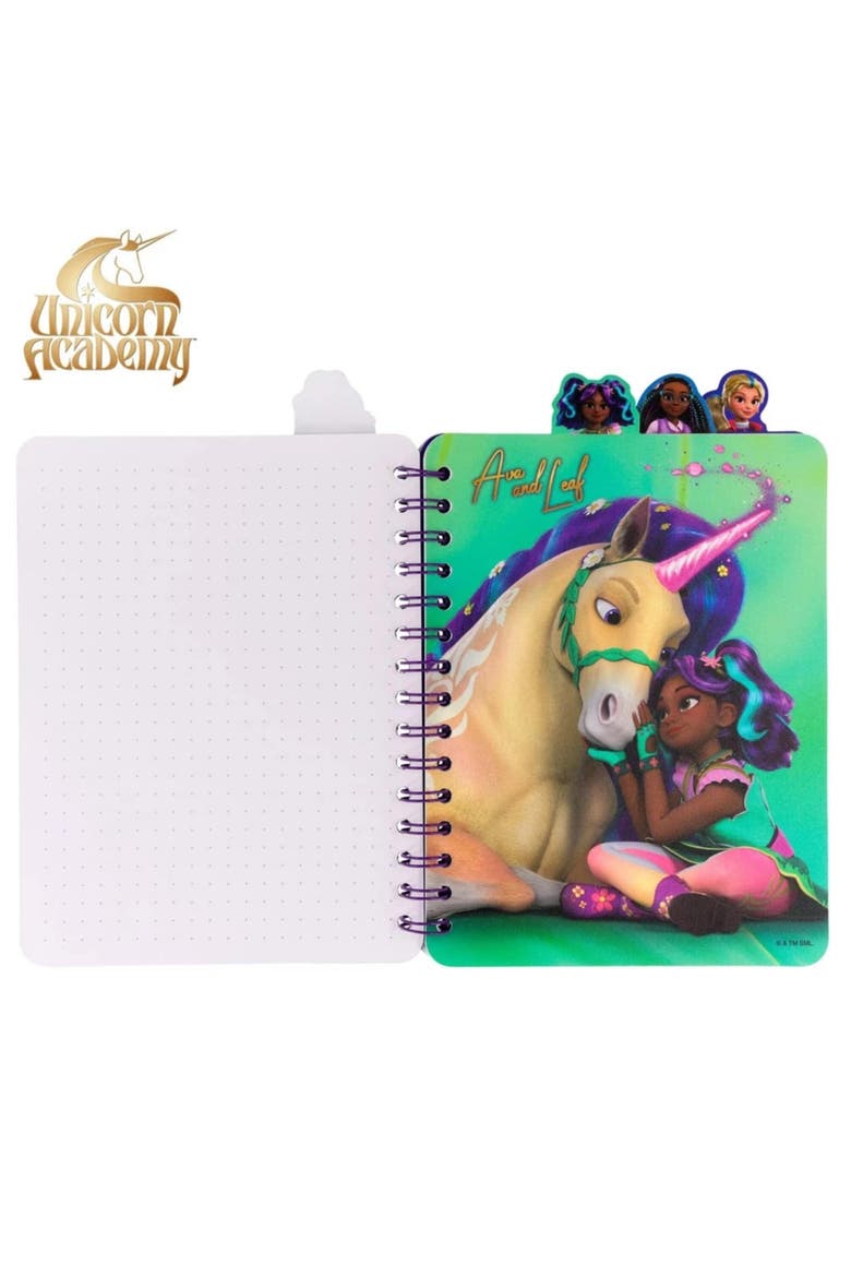 4 Tab Journal, Unicorn Academy, 160 Pages, Spiral Notebook, Kids 3+, Alternate, color, Multicolored