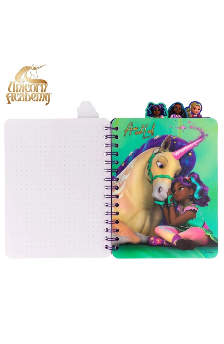 Inkology 4 Tab Journal, Unicorn Academy, 160 Pages, Spiral Notebook, Kids 3+, Alternate, color, Multicolored