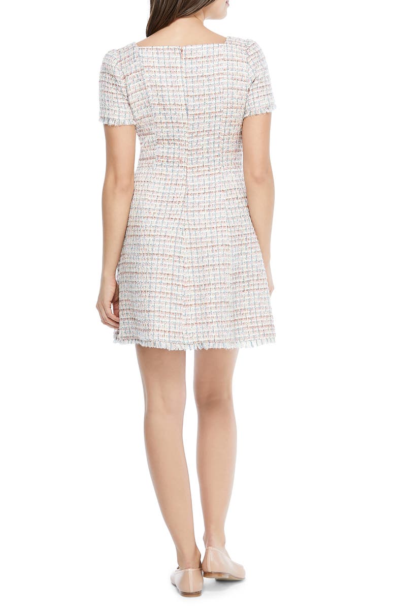 Gal Meets Glam Collection Square Neck Bouclé Minidress, Alternate, color, 