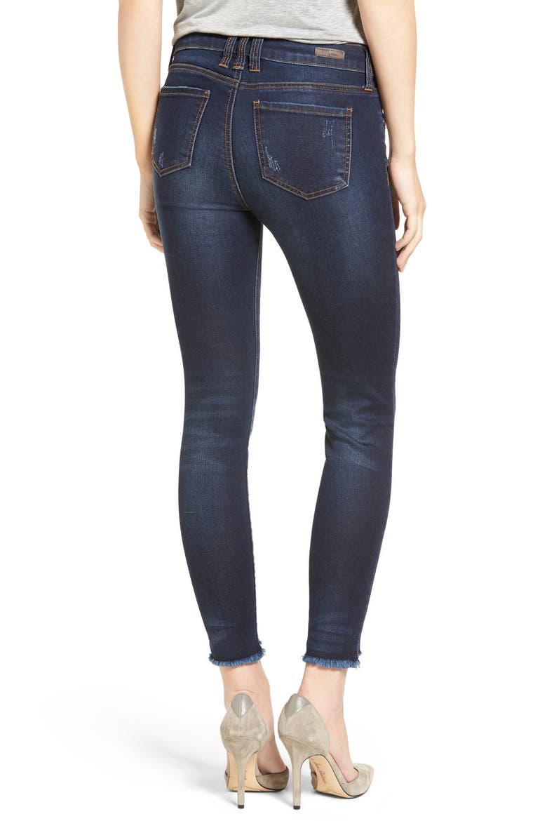 Raw Hem Skinny Jeans, Alternate, color, BENEFICIAL