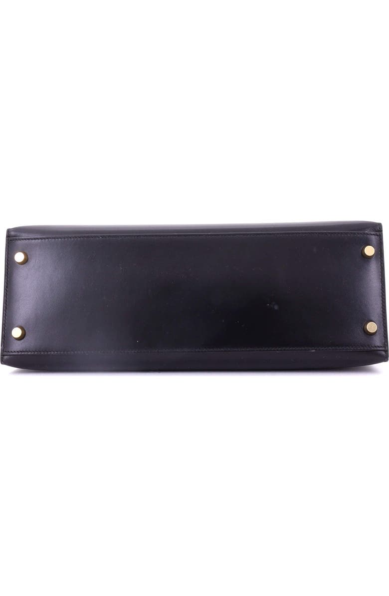 Pre-Owned Hermes Kelly Handbag Black Box Calf with Gold Hardware 32, Alternate, color, Noir