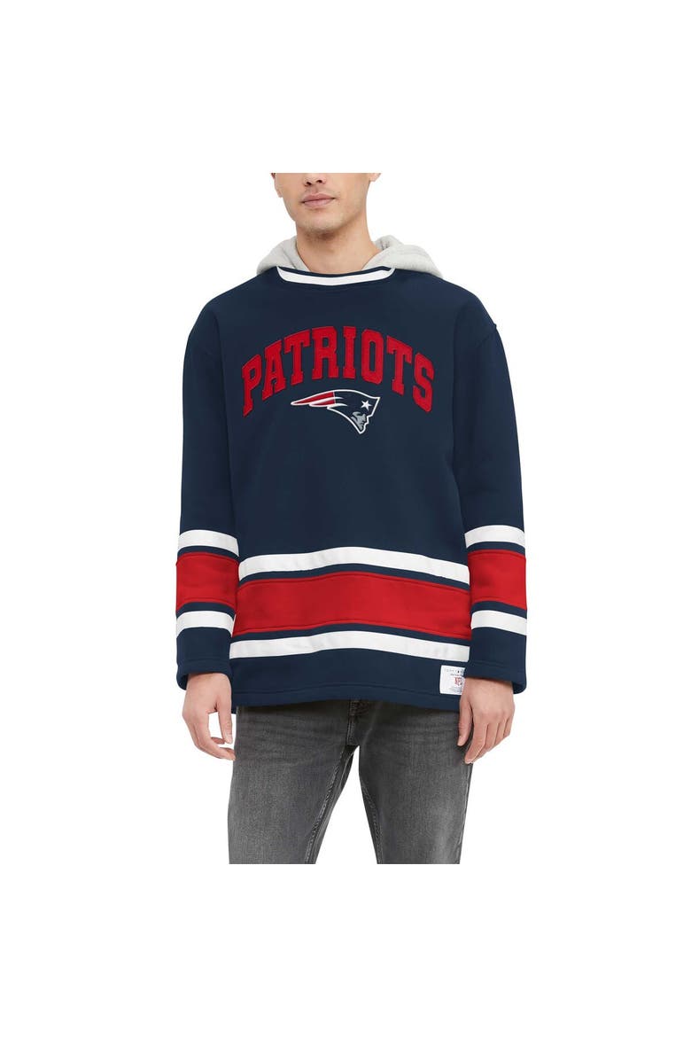 Men's Tommy Hilfiger Navy New England Patriots Ivan Fashion Pullover Hoodie, Main, color, Navy