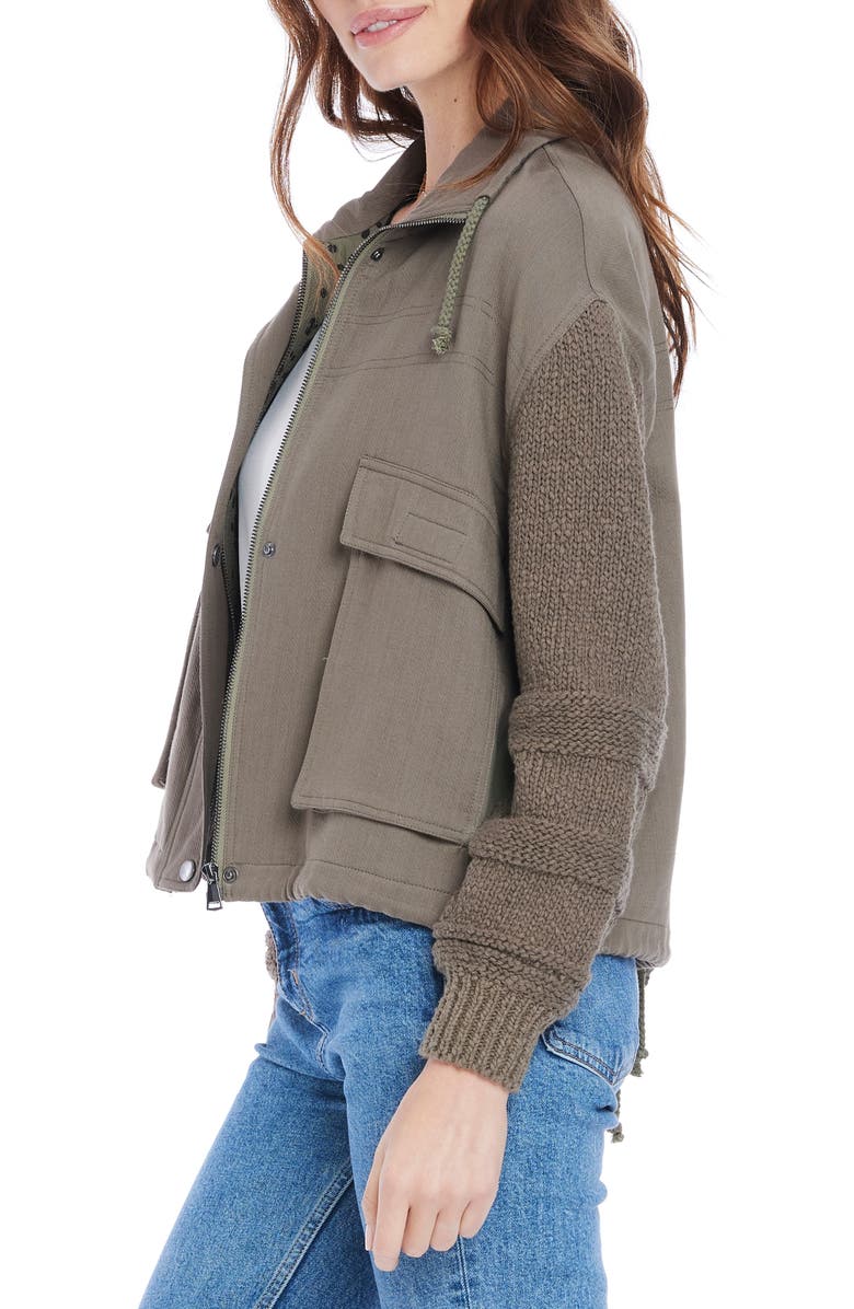 Saltwater Luxe Knit Sleeve Utility Jacket, Alternate, color, 