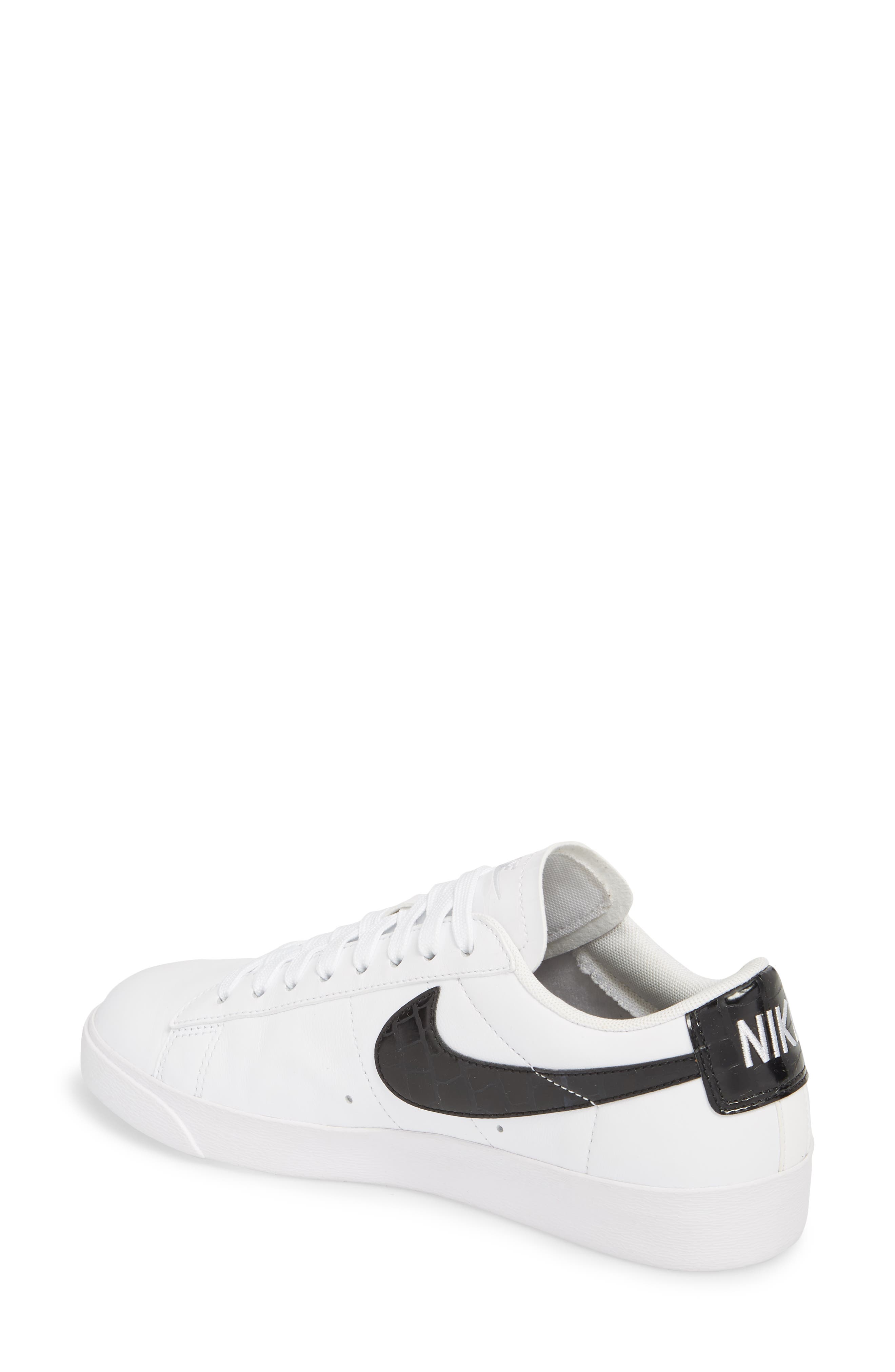 Blazer Low Essential Sneaker, Alternate, color, WHITE/ BLACK