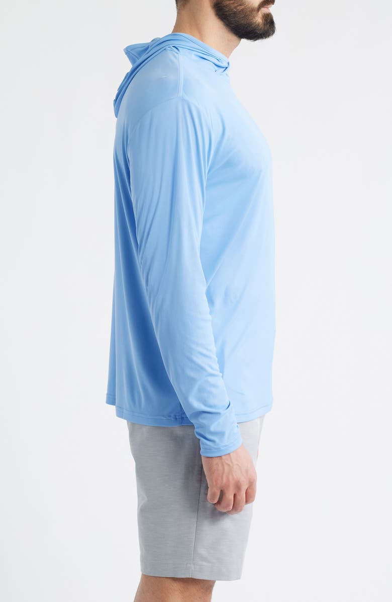 Peter Millar Featherweight Performance Sun Hoodie, Alternate, color, Bluebird