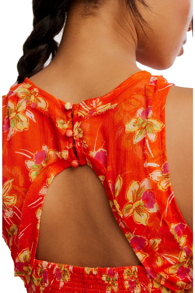 Raven Print Minidress, Alternate, color, RED COMBO
