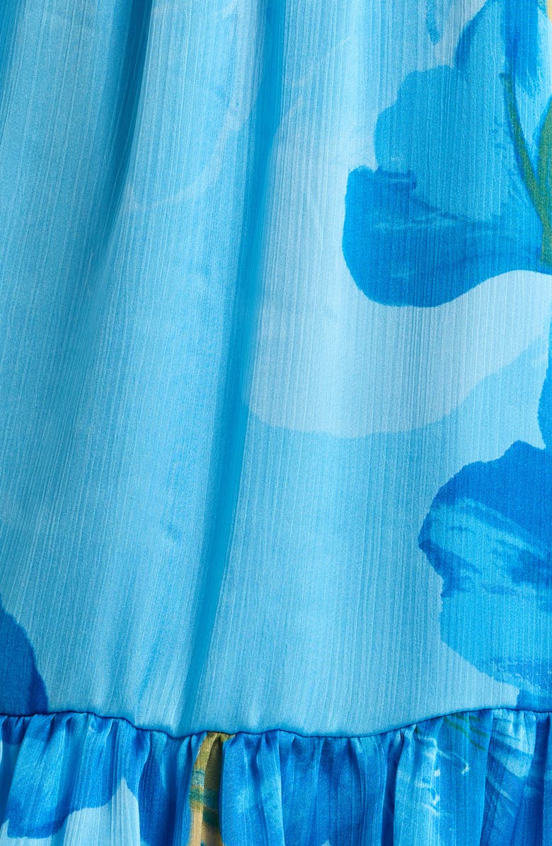 SUGARLIPS Neiva Floral Evy Sweetheart Minidress, Alternate, color, Blue-Green