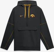 Nike Men's Nike Black Iowa Hawkeyes 2026 Sideline Anorak Half-Zip Hooded Jacket