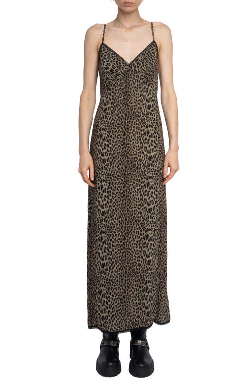 Zadig & Voltaire Ramelil Soft Leopard Print Dress In Neutral
