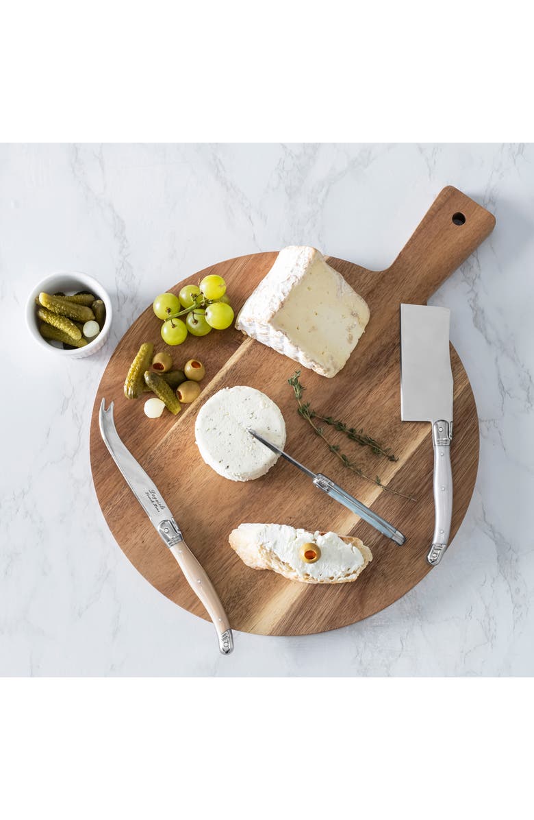 FRENCH HOME 3-Piece Faux Mother-of-Pearl Assorted Cheese Knives, Alternate, color,