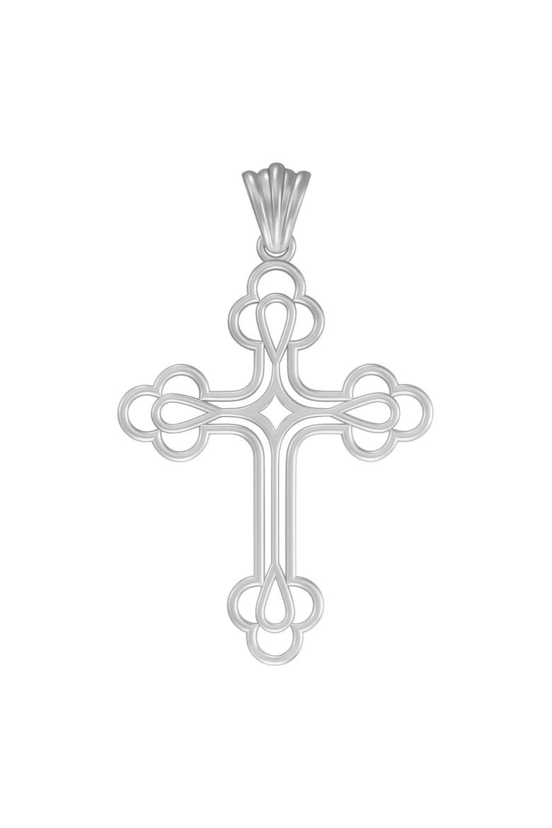The Billie Cross Pendant, Main, color, ilver