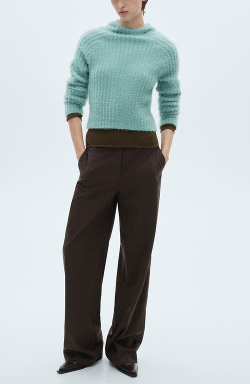 Mango Pull-over Capuche Toucher Doux Turquoise - Femme - Xs - In Turquoise